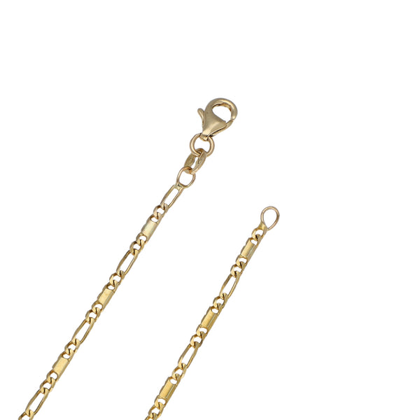 Collar eslabón combinado en oro amarillo 14 kilates.