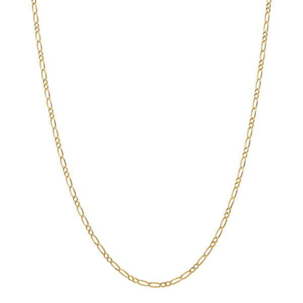 Collar eslabón combinado en oro amarillo 14 kilates.