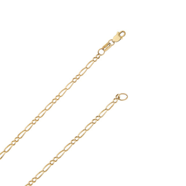 Collar eslabón combinado en oro amarillo 14 kilates.
