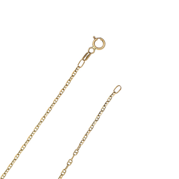 Collar eslabón nudo marino en oro amarillo 14 kilates.