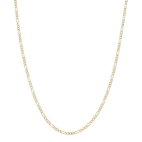 Collar de tres eslabones por uno en oro amarillo 14 kilates.