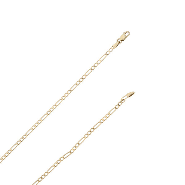 Collar de tres eslabones por uno en oro amarillo 14 kilates.