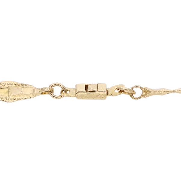 Pulsera eslabón articulado en oro amarillo 14 kilates.