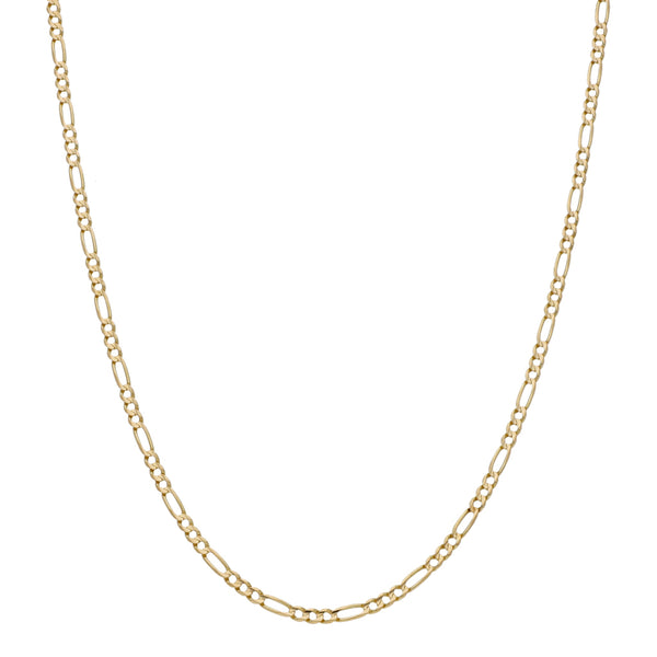 Collar de tres eslabones por uno en oro amarillo 14 kilates.