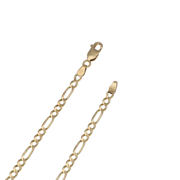 Collar de tres eslabones por uno en oro amarillo 14 kilates.