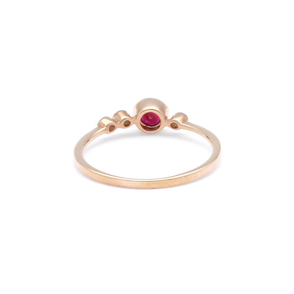 ORO ROSA MASSICCIO 14 kt, orecchini con rubino rosso da 34 kt