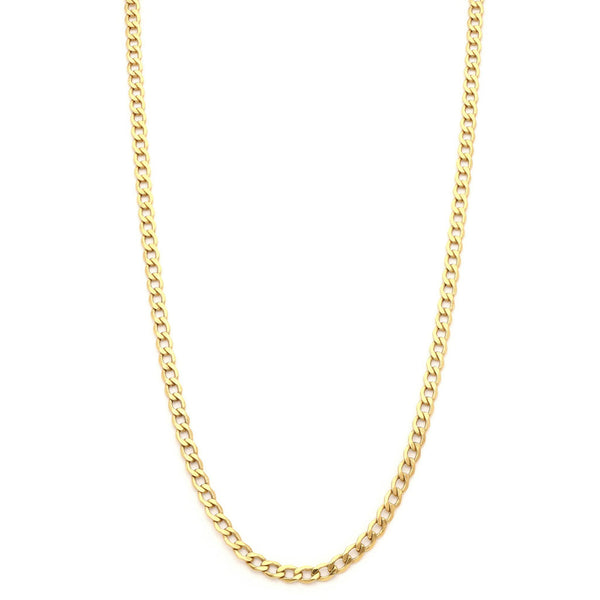 Collar eslabón barbado en oro amarillo 14 kilates.