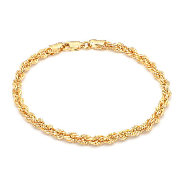 Pulsera Eslabón Barbado Con Circonias En Oro Amarillo 14 Kilates