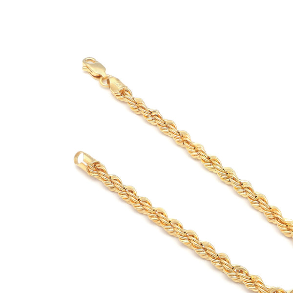Pulsera eslabón torzal en oro amarillo 14 kilates.