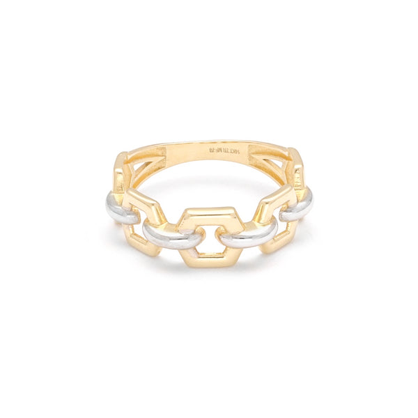 Anillo calado en oro amarillo 14 kilates.