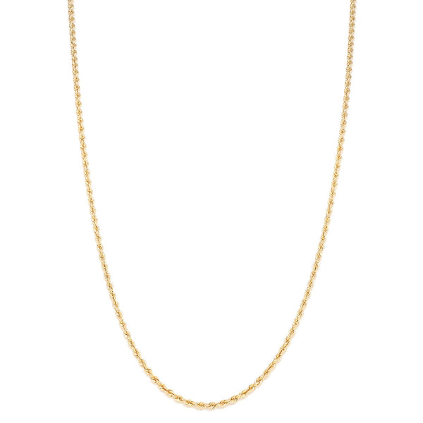 Collar eslabón torzal en oro amarillo 14 kilates.