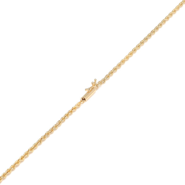 Collar eslabón torzal en oro amarillo 14 kilates.