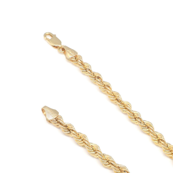 Pulsera eslabón torzal en oro amarillo 14 kilates.