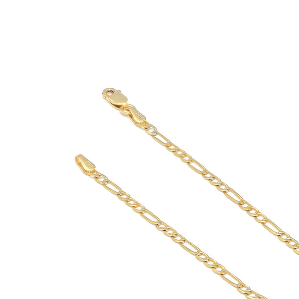 Pulsera de tres eslabones por uno en oro amarillo 14 kilates.