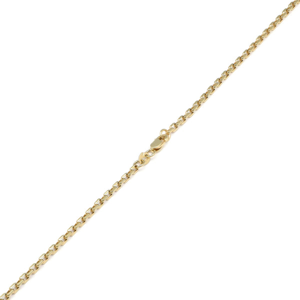 Collar eslabón cruzado en oro amarillo 14 kilates.