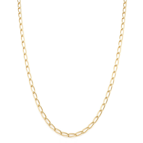 Collar eslabón encontrado en oro amarillo 14 kilates.