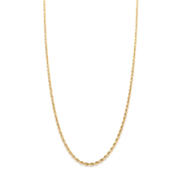 Collar eslabón torzal en oro amarillo 14 kilates.