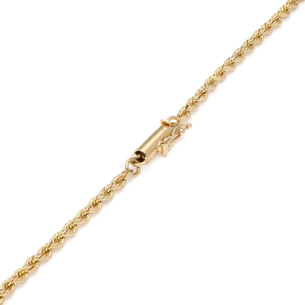 Collar eslabón torzal en oro amarillo 14 kilates.