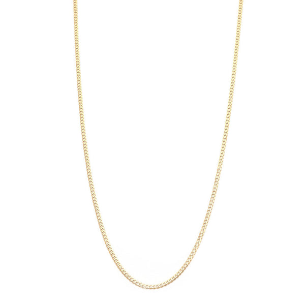 Collar eslabón barbado en oro amarillo 14 kilates.