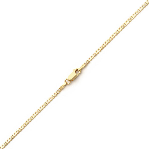 Collar eslabón barbado en oro amarillo 14 kilates.