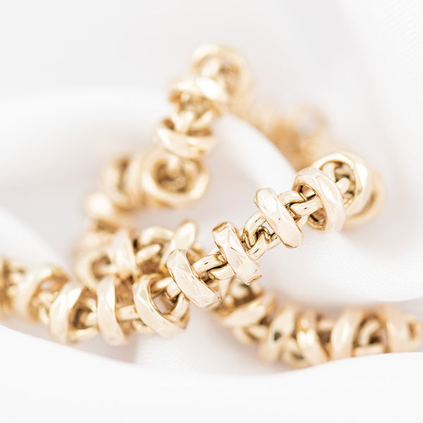 Pulsera eslabón articulado en oro amarillo 14 kilates.
