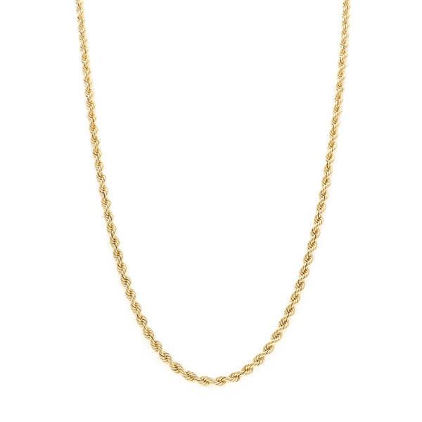 Collar eslabón torzal en oro amarillo 14 kilates.