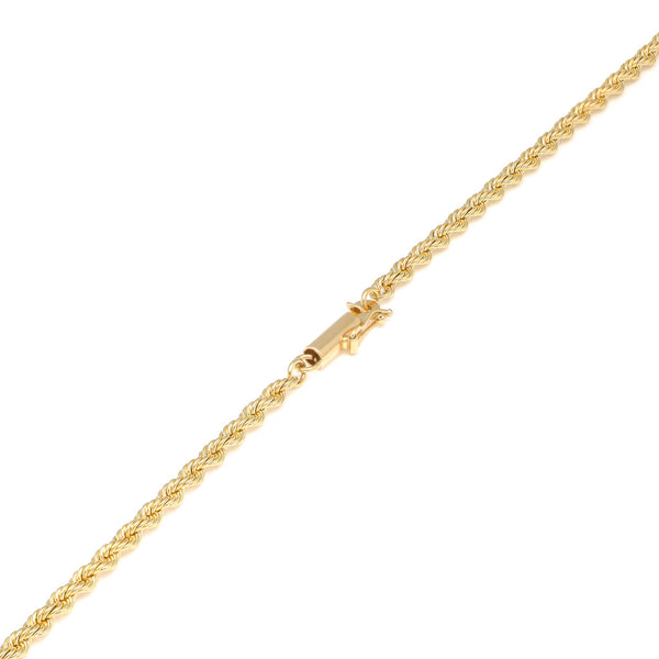 Collar eslabón torzal en oro amarillo 14 kilates.
