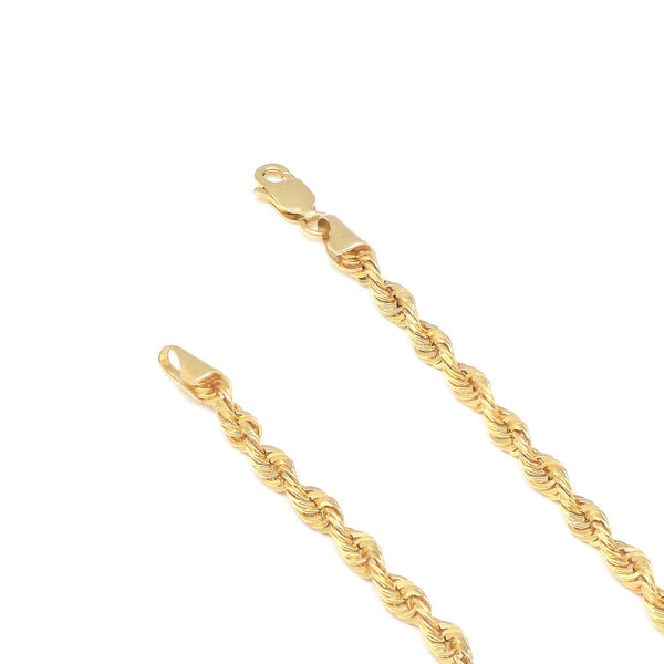 Pulsera eslabón torzal en oro amarillo 14 kilates.