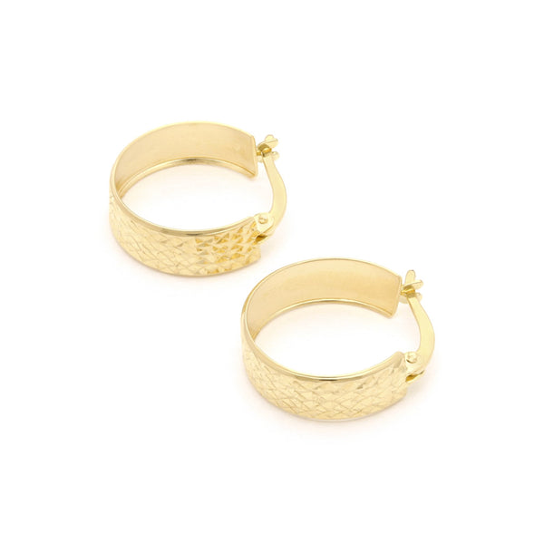 Arracadas facetadas en oro amarillo 14 kilates.
