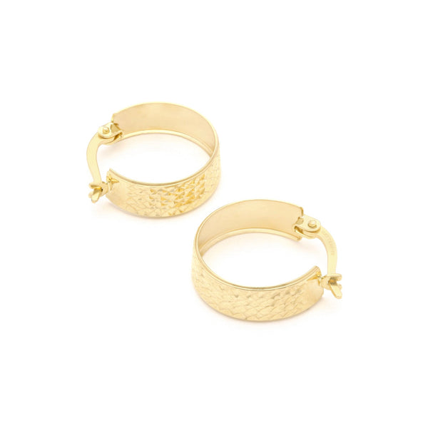 Arracadas facetadas en oro amarillo 14 kilates.