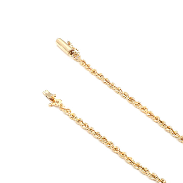 Pulsera eslabón torzal en oro amarillo 14 kilates.