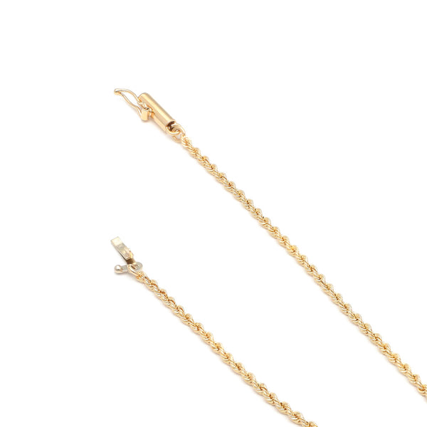 Pulsera eslabón torzal en oro amarillo 14 kilates.