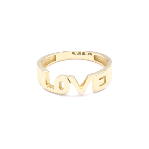 Anillo calado en oro amarillo 14 kilates.
