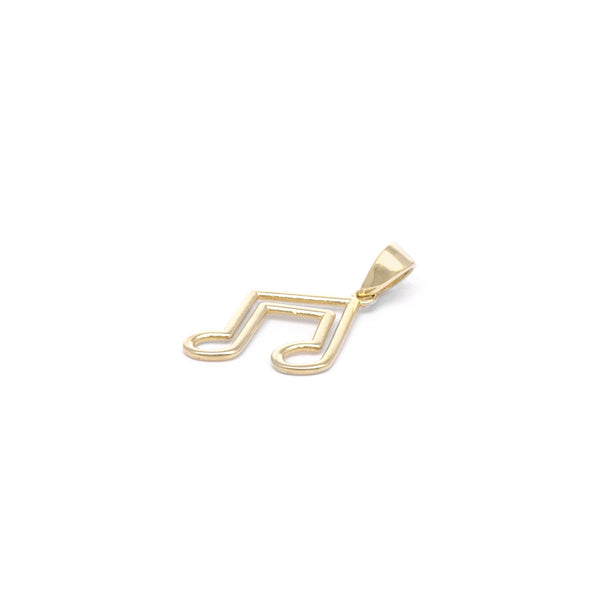 Dije calado motivo nota musical en oro amarillo 14 kilates.