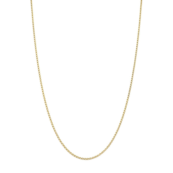 Collar eslabón barbado en oro amarillo 14 kilates.