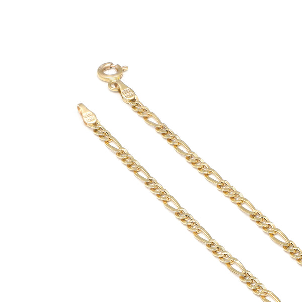 Pulsera de tres eslabones por uno en oro amarillo 14 kilates.