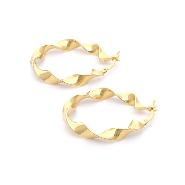 Arracadas torzal en oro amarillo 14 kilates.