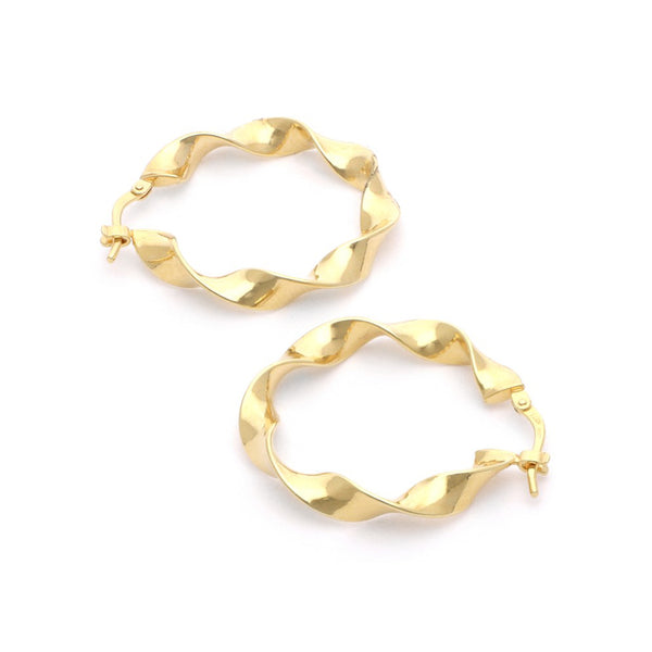 Arracadas torzal en oro amarillo 14 kilates.