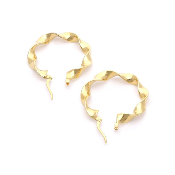 Arracadas torzal en oro amarillo 14 kilates.