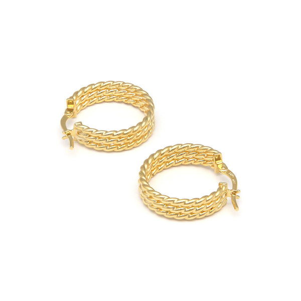 Arracadas diseño especial en oro amarillo 14 kilates.