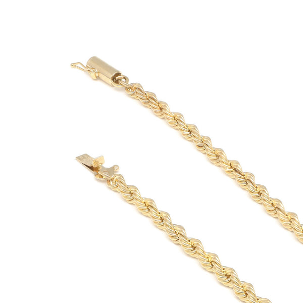 Pulsera eslabón torzal en oro amarillo 14 kilates.