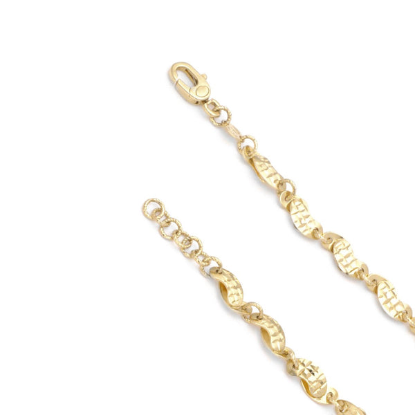 Pulsera eslabón articulado en oro amarillo 14 kilates.