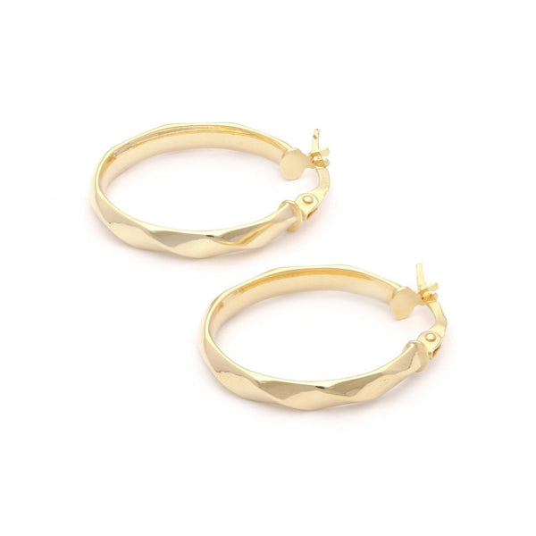 Arracadas facetadas en oro amarillo 14 kilates.