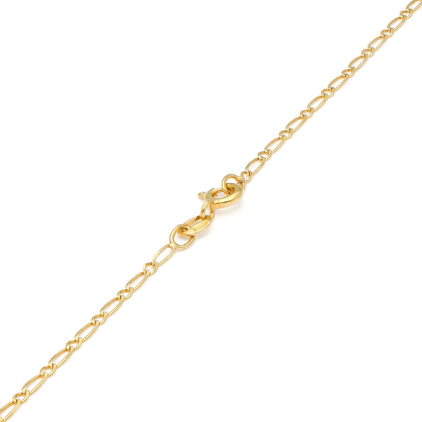 Gargantilla eslabón combinado en oro amarillo 14 kilates.