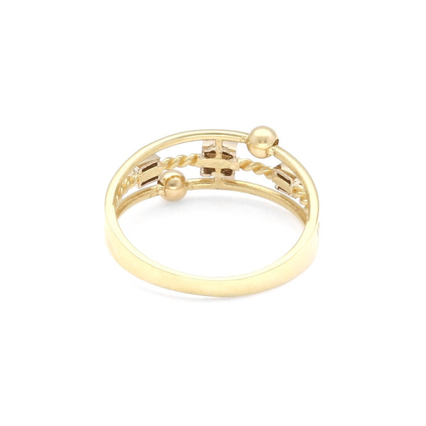 Anillo calado en oro amarillo 14 kilates.