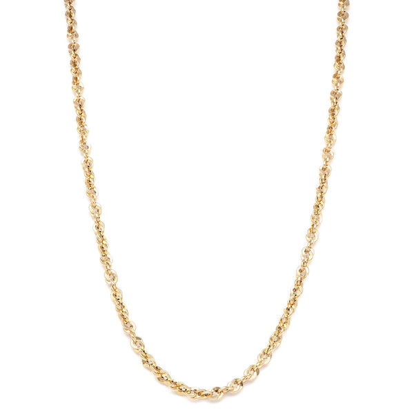 Collar eslabón torzal en oro amarillo 14 kilates.