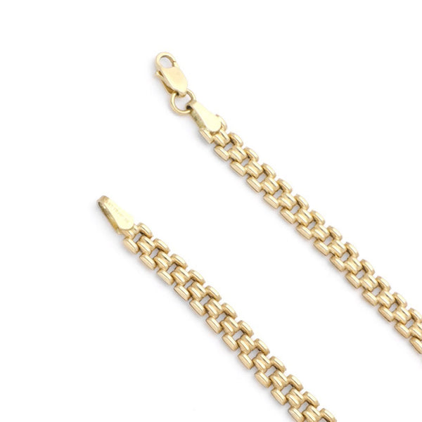 Pulsera eslabón articulado en oro amarillo 14 kilates.