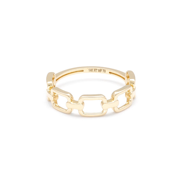 Anillo calado en oro amarillo 14 kilates.