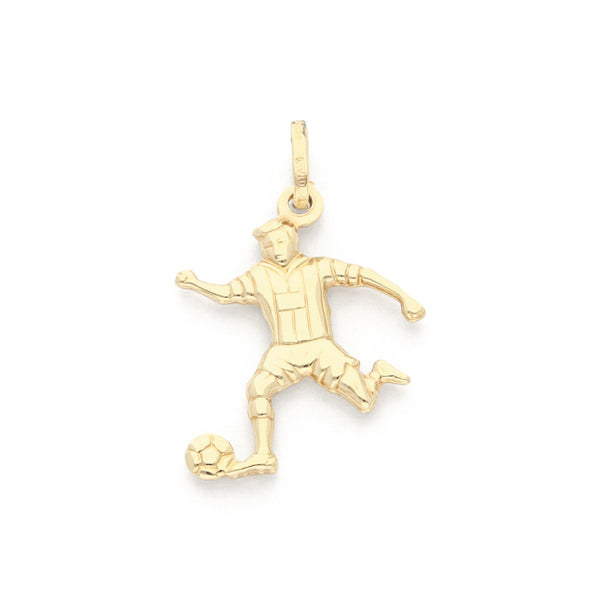 Dije diseño especial motivo deportista en oro amarillo 14 kilates.