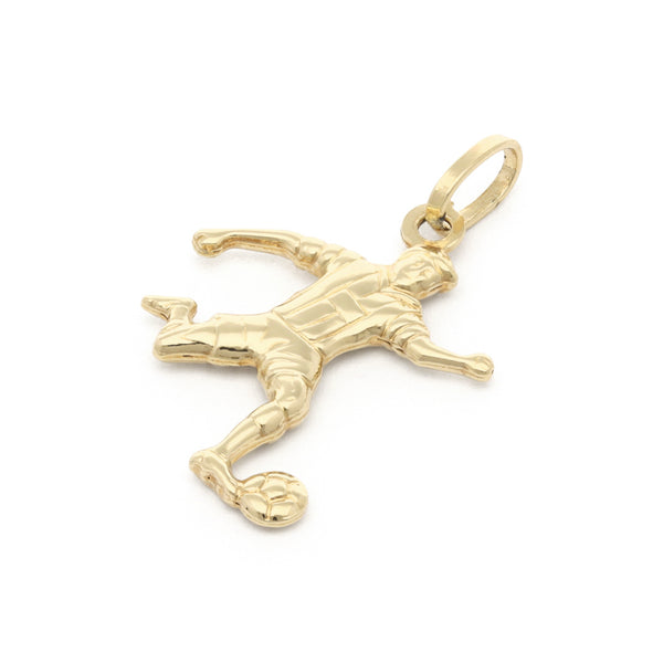 Dije diseño especial motivo deportista en oro amarillo 14 kilates.